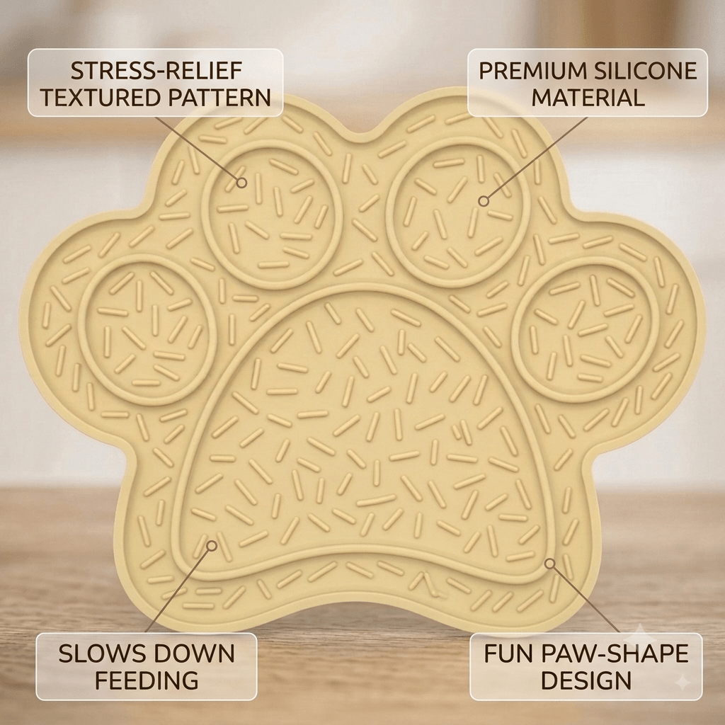 Calm Paws™ Slow Feeder Dog Lick Mat - Calming & Anxiety Relief - Calm Paws